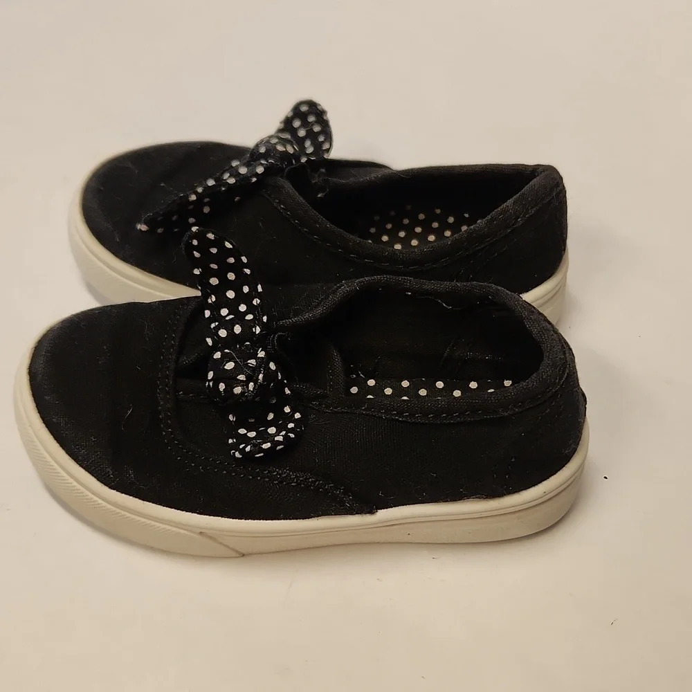 Wonder Nation Girls Shoes size 7 slip on Sneakers Bows